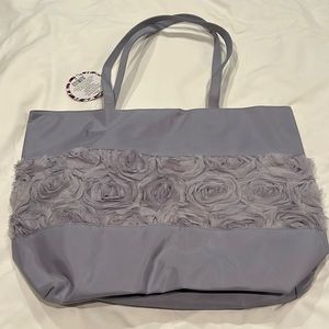 NWT Grey Floral Tote